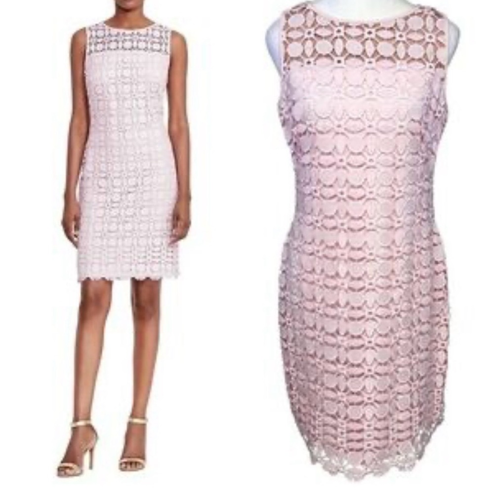 Ralph Lauren Light Pink Lace Mini Dress Size 8